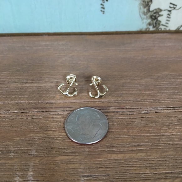💎2 for $15💎Mini Anchor Post Earrings Gold/Silver - Picture 3 of 7